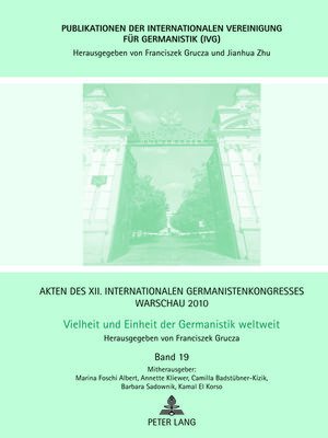 cover image of Akten des XII. Internationalen Germanistenkongresses Warschau 2010